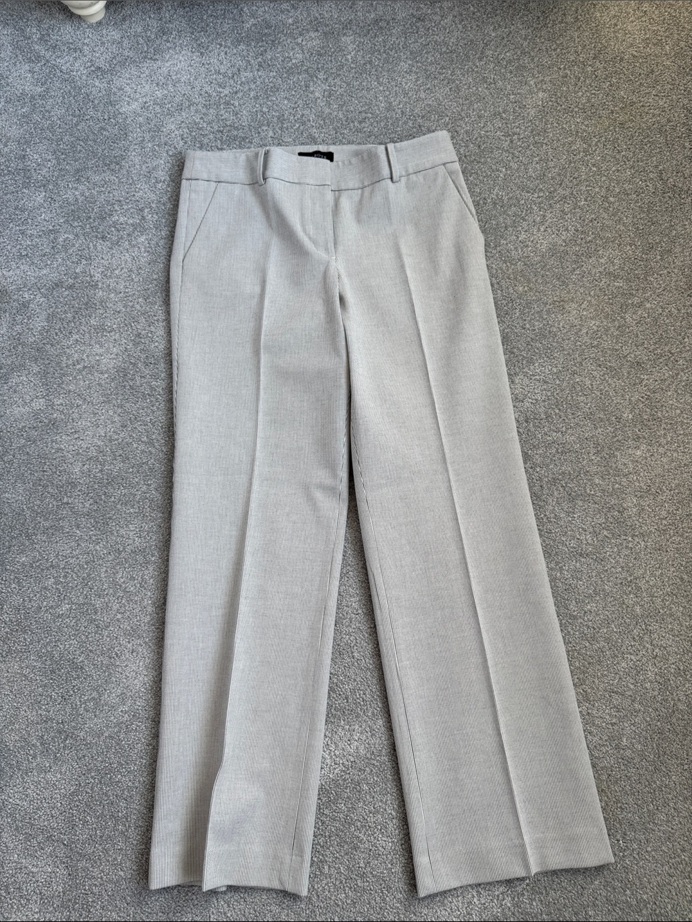 Talbots Light Gray Straight-Leg Dress Trousers